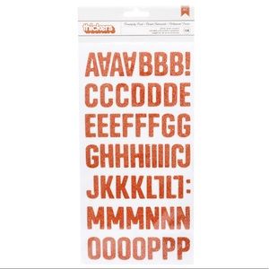 American Crafts Glitter Foam Tealightful Alphabet Stickers